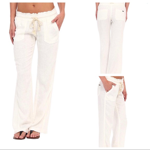 Roxy Pants - Roxy ocean side pants color is sea salt sz S